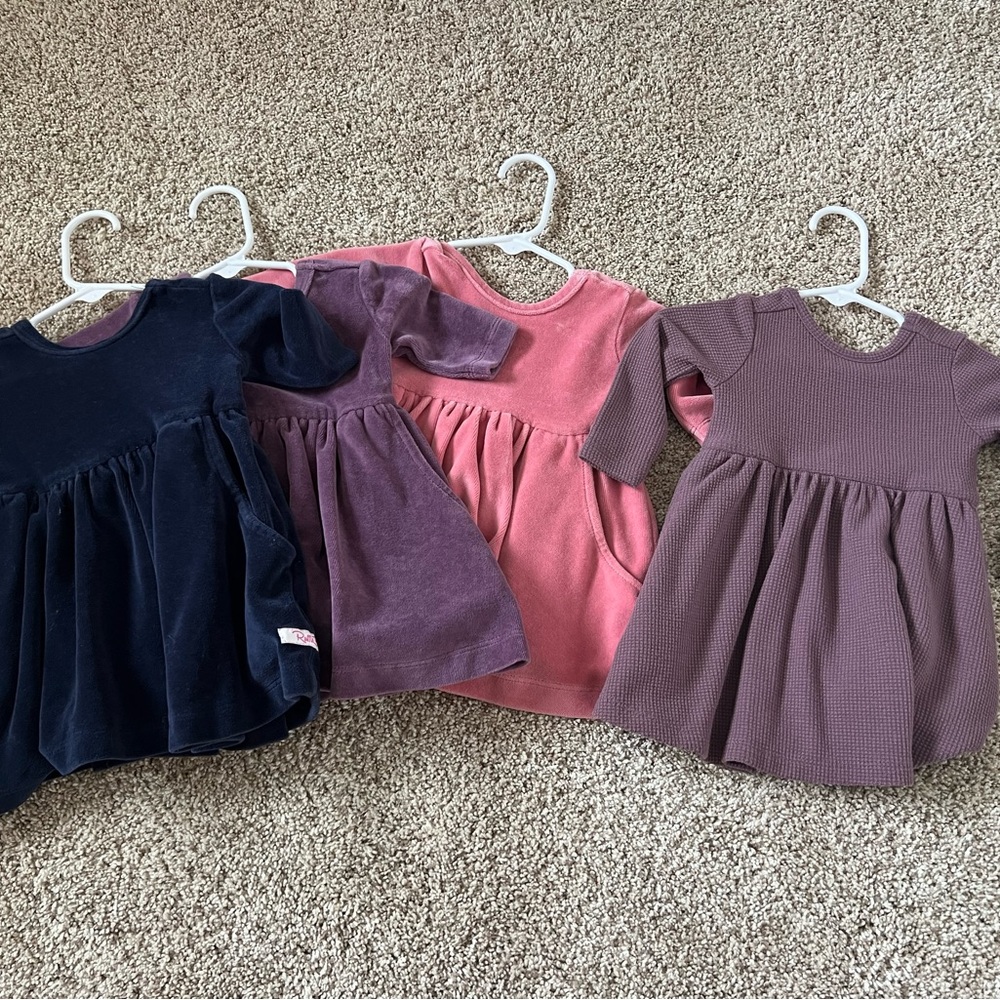 Set of 4 Long Sleeve Dresses